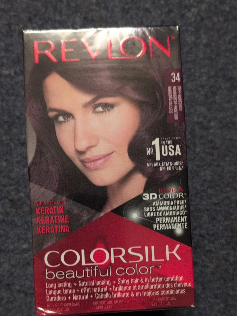 Revlon Colorsilk Permanent Hair Color - Deep Burgundy (34) Pack Of 3